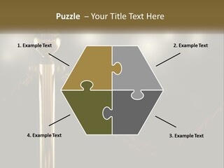 A Golden Trophy On A Red Rope With Spotlights In The Background PowerPoint Template