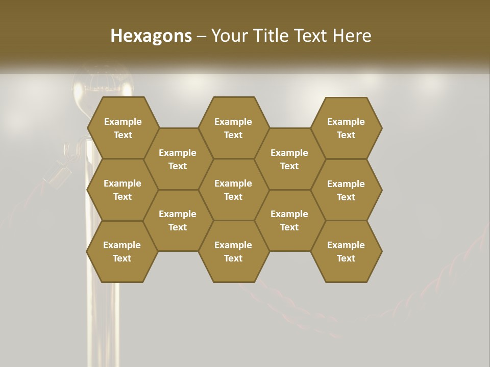 A Golden Trophy On A Red Rope With Spotlights In The Background PowerPoint Template