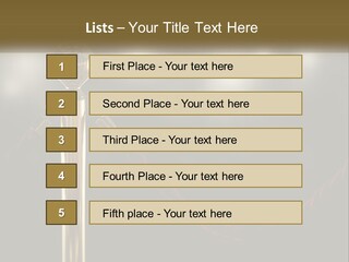 A Golden Trophy On A Red Rope With Spotlights In The Background PowerPoint Template
