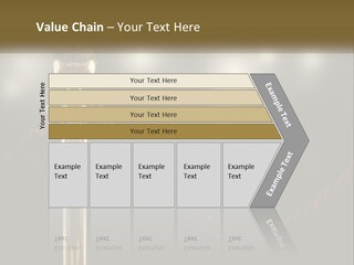 A Golden Trophy On A Red Rope With Spotlights In The Background PowerPoint Template