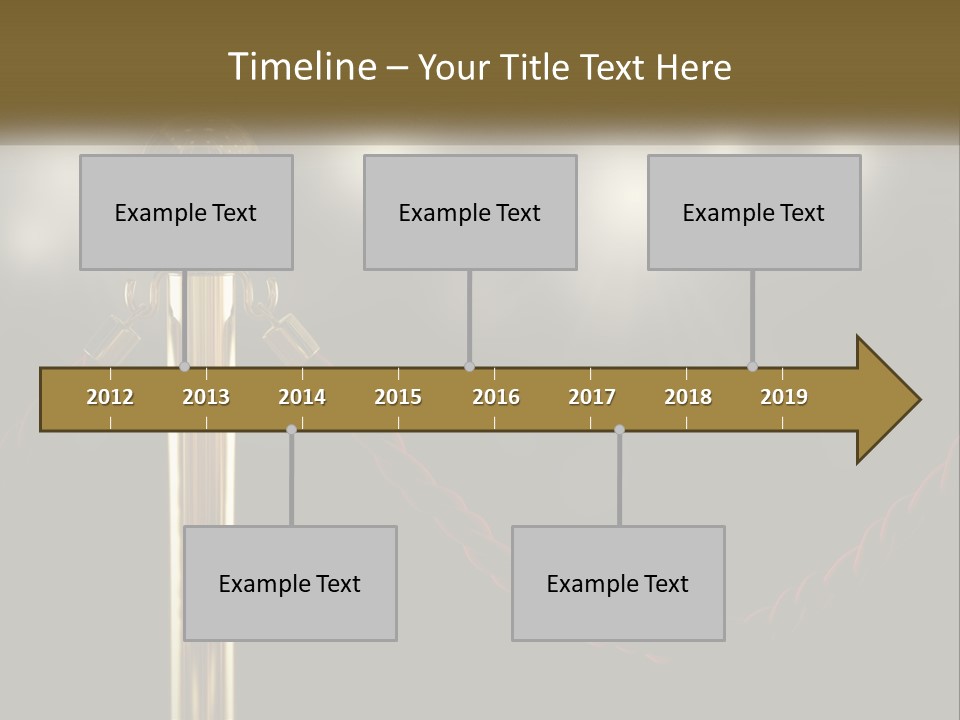 A Golden Trophy On A Red Rope With Spotlights In The Background PowerPoint Template