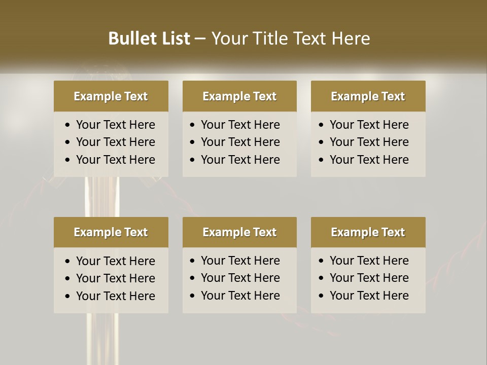 A Golden Trophy On A Red Rope With Spotlights In The Background PowerPoint Template