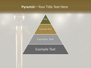 A Golden Trophy On A Red Rope With Spotlights In The Background PowerPoint Template