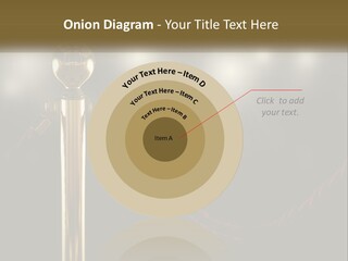 A Golden Trophy On A Red Rope With Spotlights In The Background PowerPoint Template