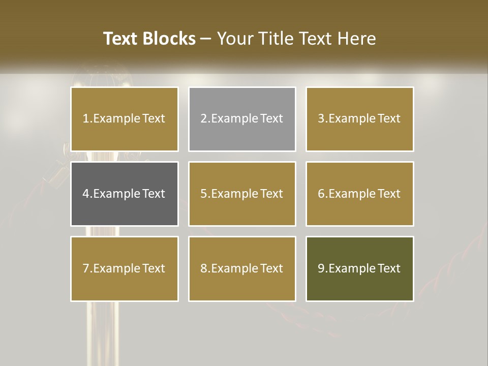 A Golden Trophy On A Red Rope With Spotlights In The Background PowerPoint Template