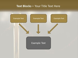 A Golden Trophy On A Red Rope With Spotlights In The Background PowerPoint Template