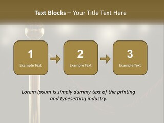 A Golden Trophy On A Red Rope With Spotlights In The Background PowerPoint Template