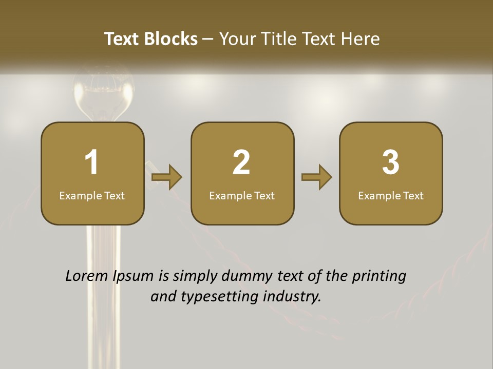 A Golden Trophy On A Red Rope With Spotlights In The Background PowerPoint Template