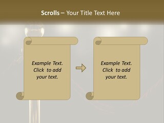 A Golden Trophy On A Red Rope With Spotlights In The Background PowerPoint Template