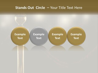 A Golden Trophy On A Red Rope With Spotlights In The Background PowerPoint Template