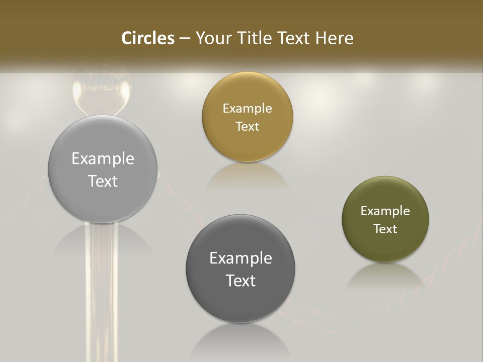 A Golden Trophy On A Red Rope With Spotlights In The Background PowerPoint Template