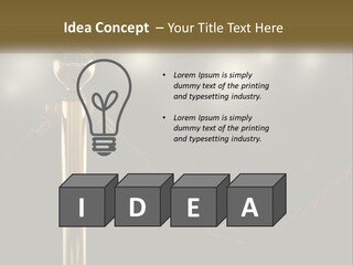 A Golden Trophy On A Red Rope With Spotlights In The Background PowerPoint Template
