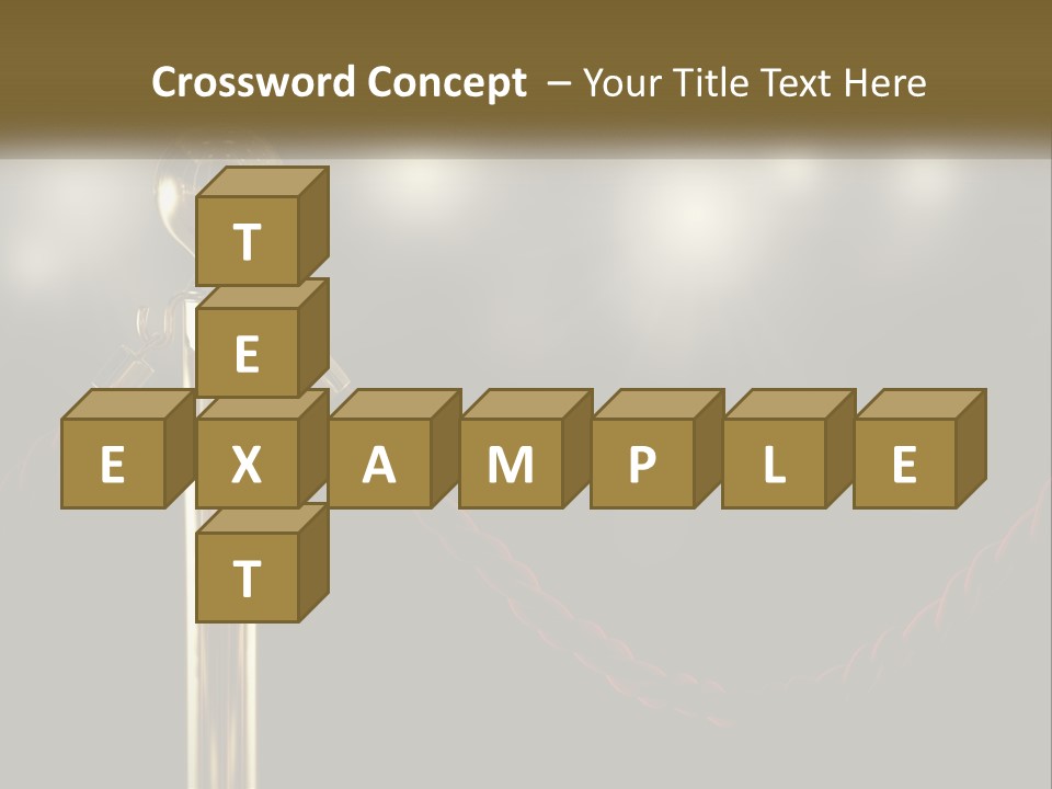 A Golden Trophy On A Red Rope With Spotlights In The Background PowerPoint Template