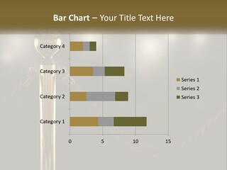 A Golden Trophy On A Red Rope With Spotlights In The Background PowerPoint Template