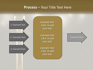 A Golden Trophy On A Red Rope With Spotlights In The Background PowerPoint Template
