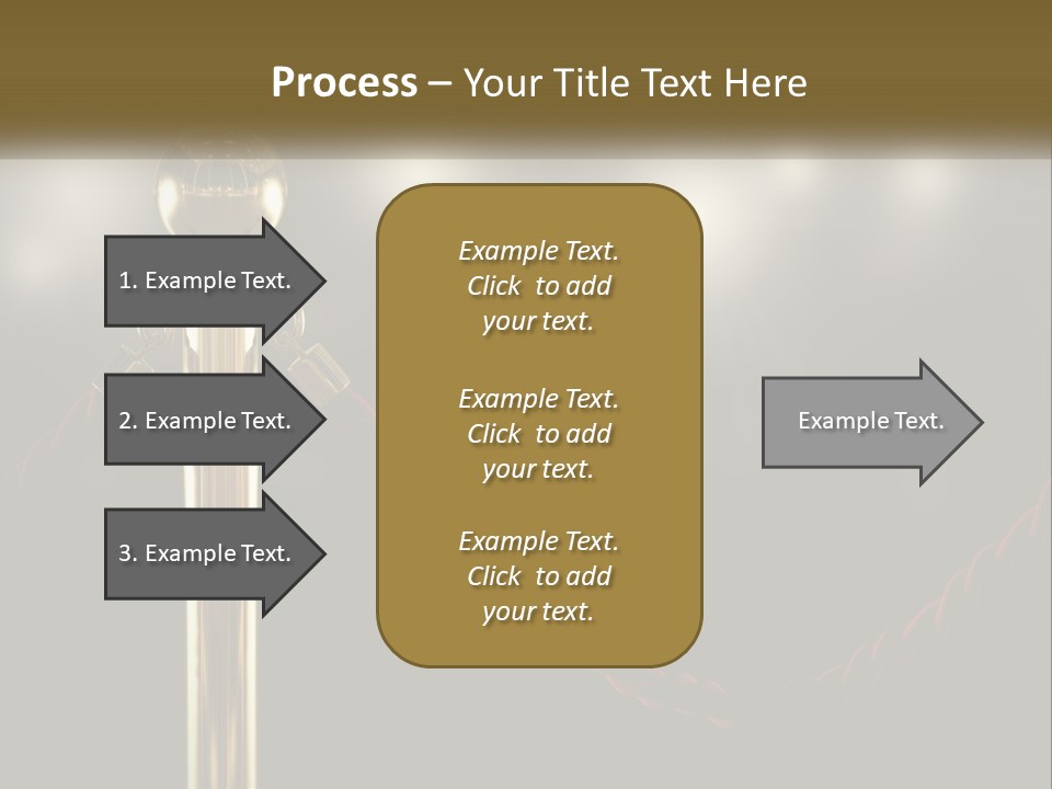 A Golden Trophy On A Red Rope With Spotlights In The Background PowerPoint Template