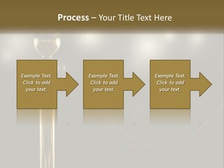 A Golden Trophy On A Red Rope With Spotlights In The Background PowerPoint Template