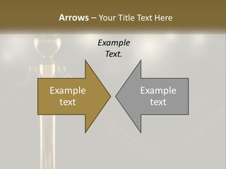 A Golden Trophy On A Red Rope With Spotlights In The Background PowerPoint Template