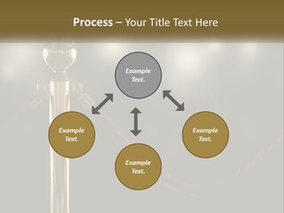 A Golden Trophy On A Red Rope With Spotlights In The Background PowerPoint Template