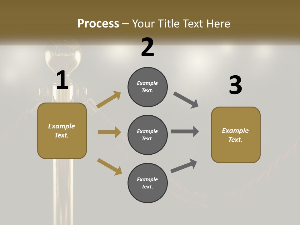 A Golden Trophy On A Red Rope With Spotlights In The Background PowerPoint Template