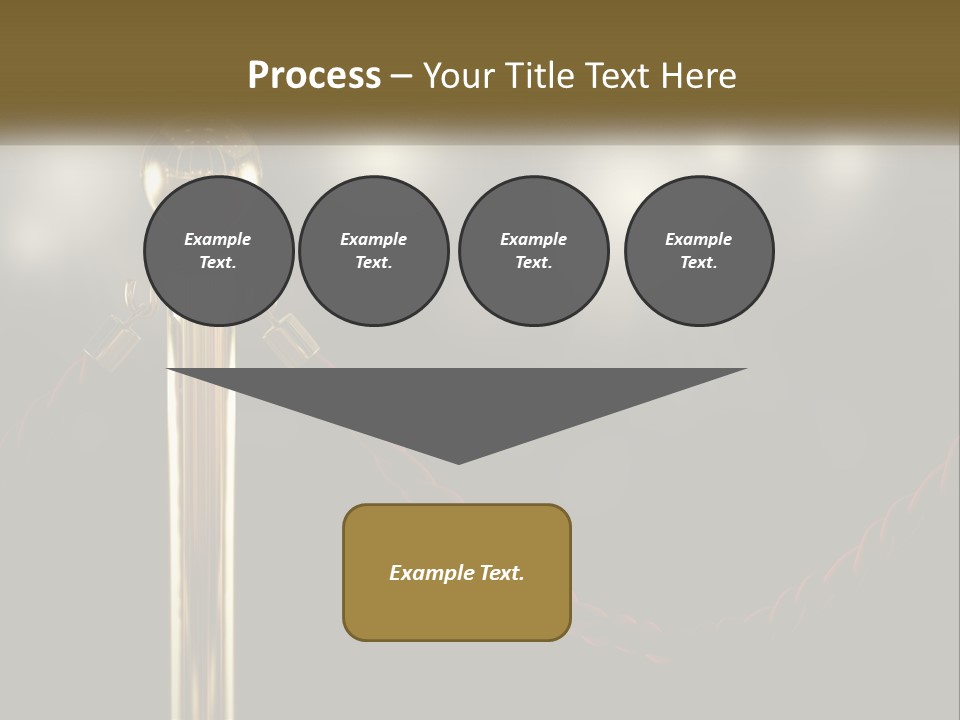 A Golden Trophy On A Red Rope With Spotlights In The Background PowerPoint Template