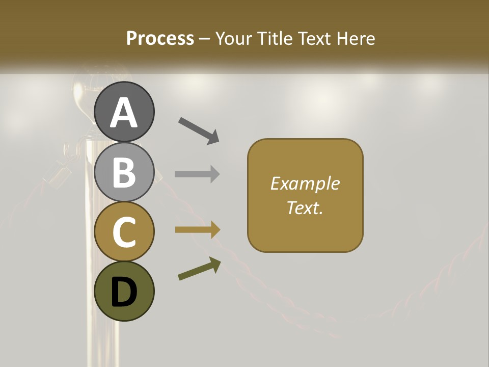 A Golden Trophy On A Red Rope With Spotlights In The Background PowerPoint Template