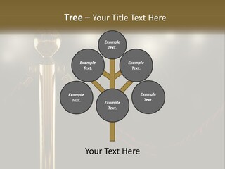 A Golden Trophy On A Red Rope With Spotlights In The Background PowerPoint Template