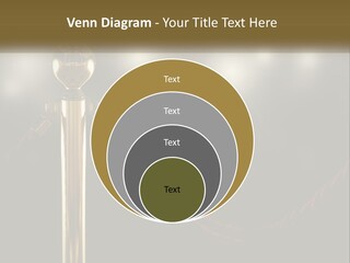 A Golden Trophy On A Red Rope With Spotlights In The Background PowerPoint Template