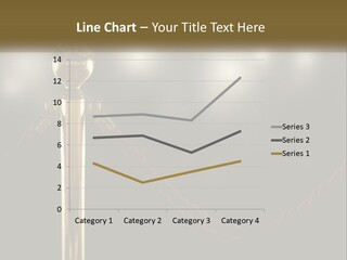 A Golden Trophy On A Red Rope With Spotlights In The Background PowerPoint Template