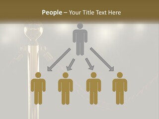 A Golden Trophy On A Red Rope With Spotlights In The Background PowerPoint Template