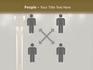 A Golden Trophy On A Red Rope With Spotlights In The Background PowerPoint Template