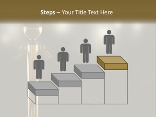 A Golden Trophy On A Red Rope With Spotlights In The Background PowerPoint Template