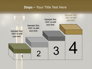 A Golden Trophy On A Red Rope With Spotlights In The Background PowerPoint Template