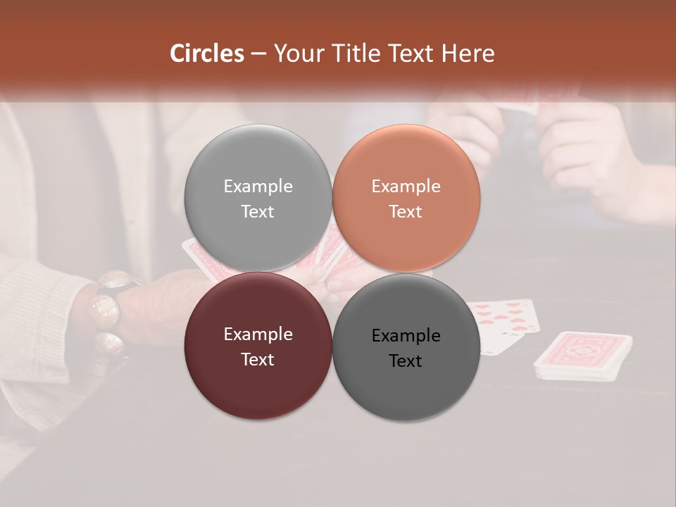 A Man And Woman Playing Cards On A Table PowerPoint Template