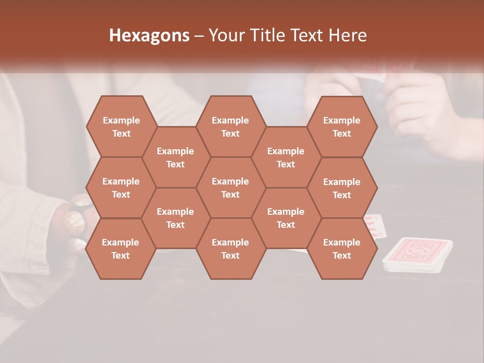 A Man And Woman Playing Cards On A Table PowerPoint Template