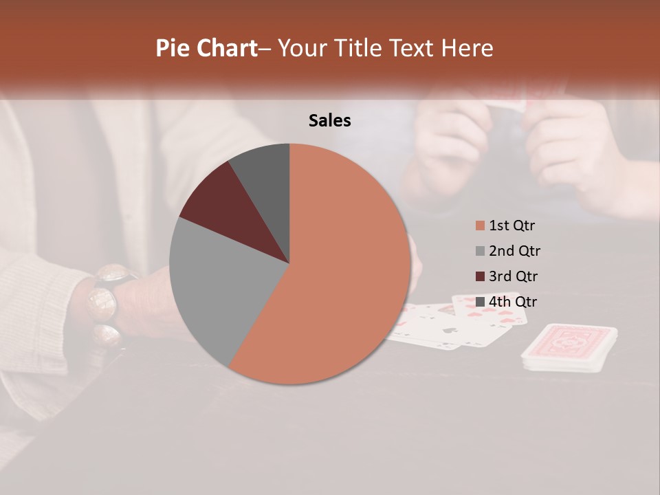 A Man And Woman Playing Cards On A Table PowerPoint Template