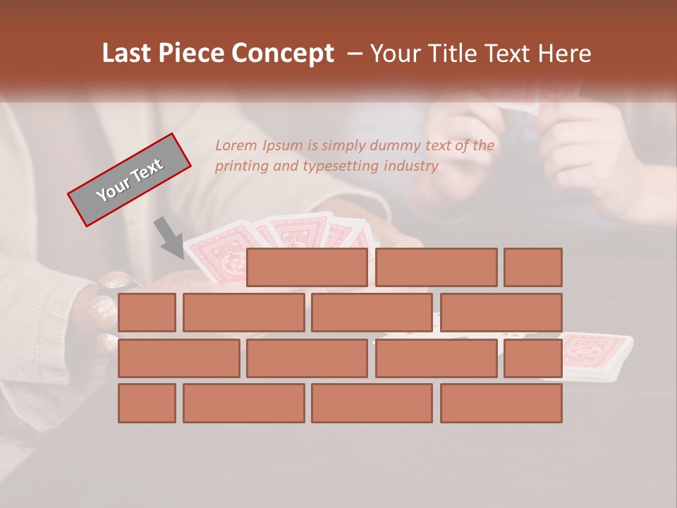 A Man And Woman Playing Cards On A Table PowerPoint Template