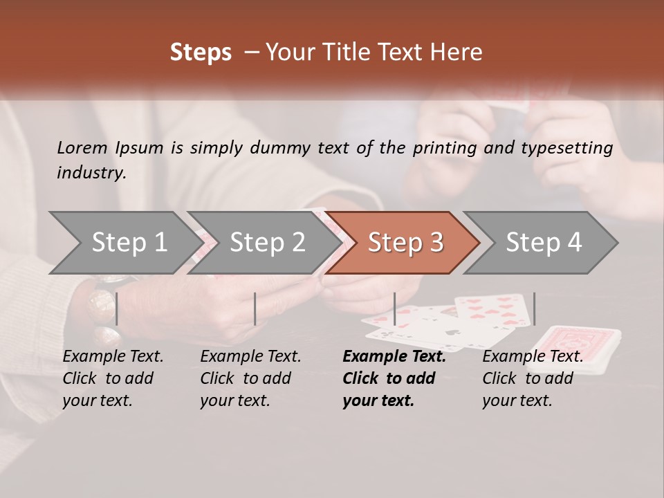 A Man And Woman Playing Cards On A Table PowerPoint Template