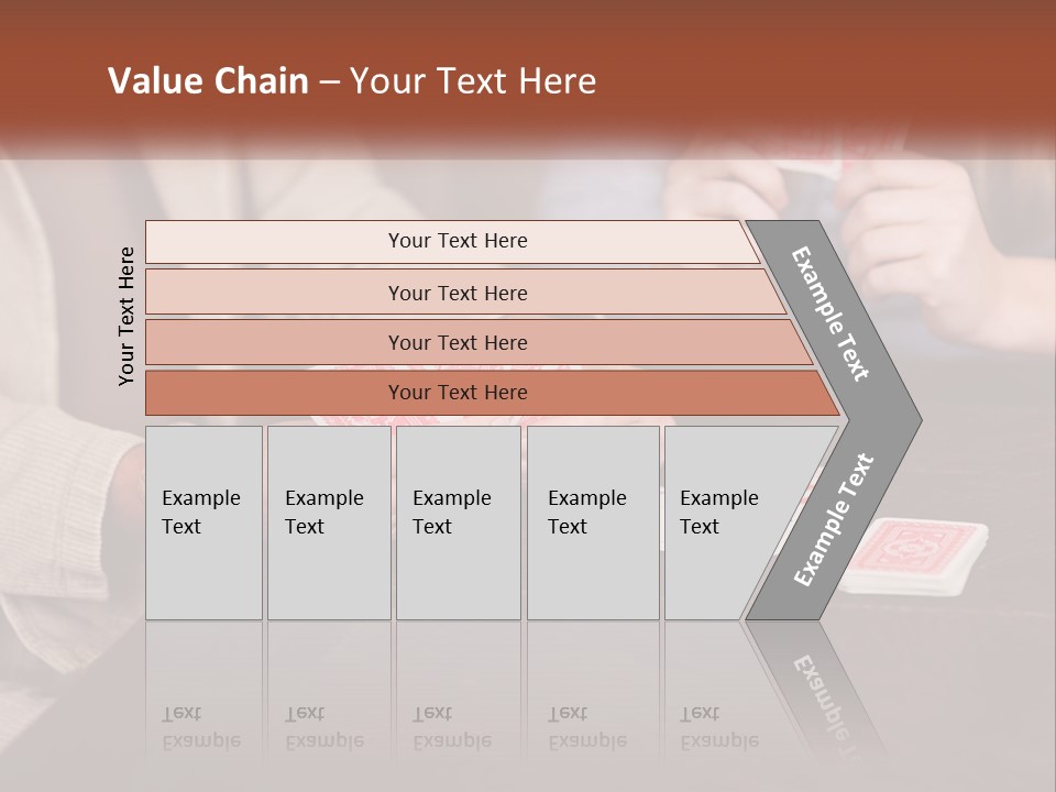 A Man And Woman Playing Cards On A Table PowerPoint Template