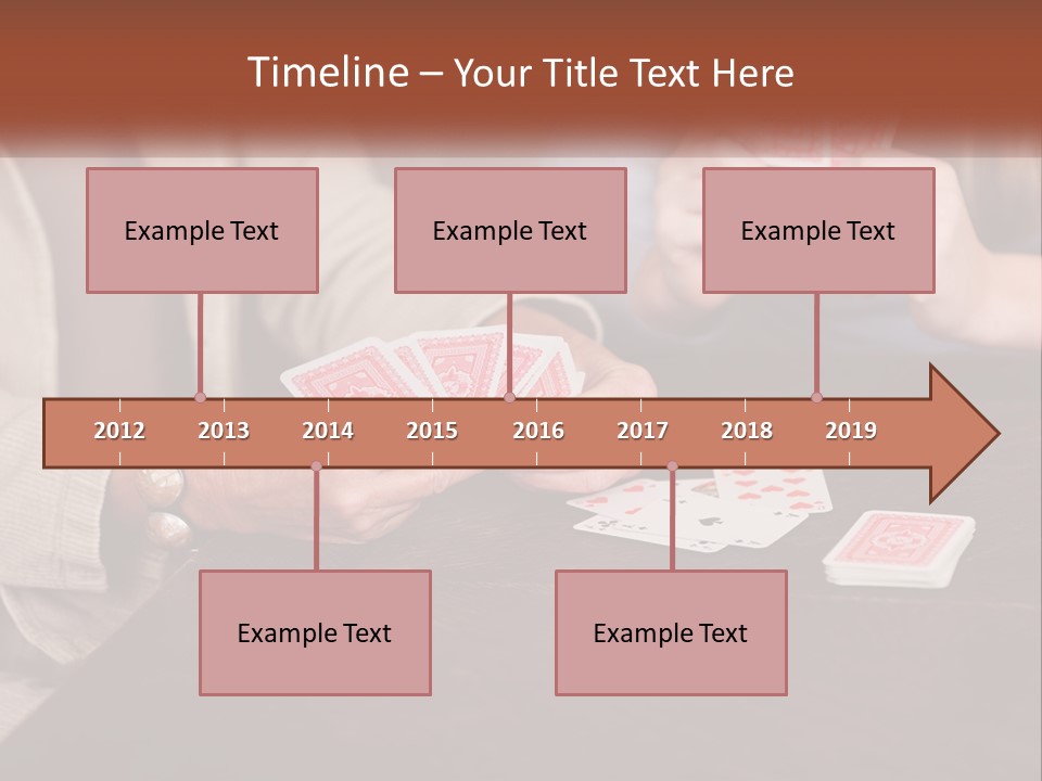 A Man And Woman Playing Cards On A Table PowerPoint Template