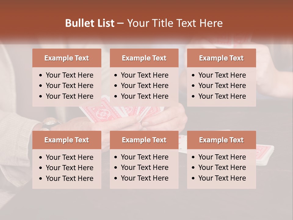 A Man And Woman Playing Cards On A Table PowerPoint Template