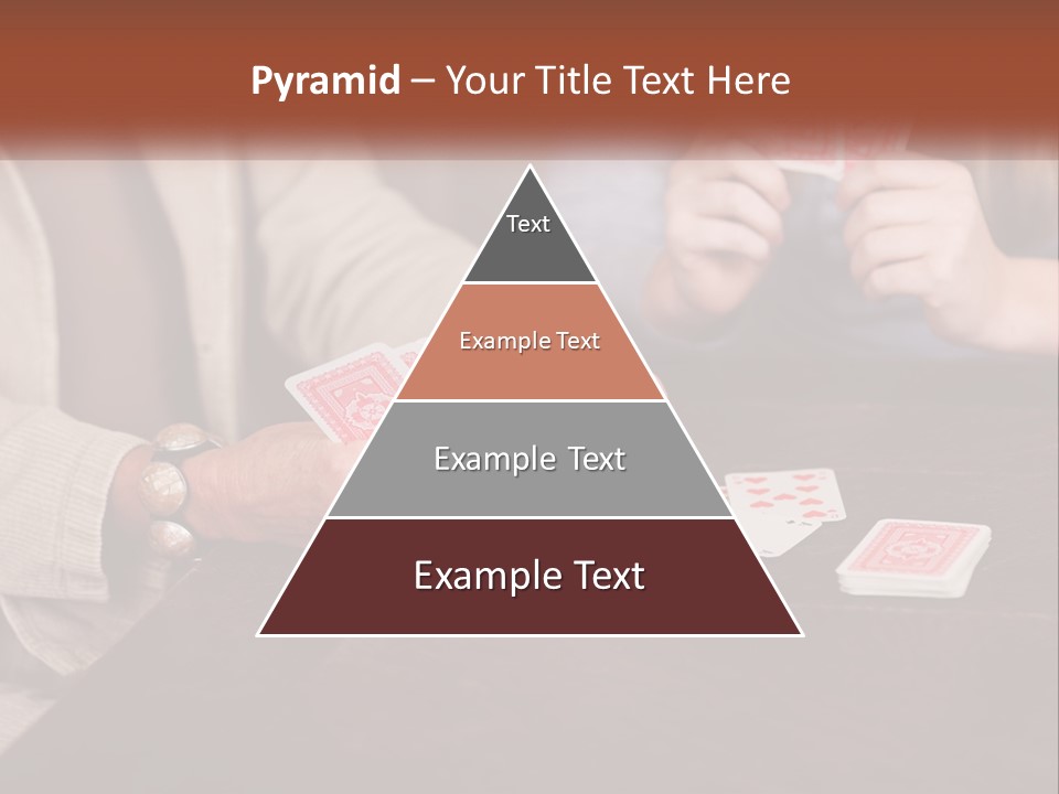 A Man And Woman Playing Cards On A Table PowerPoint Template