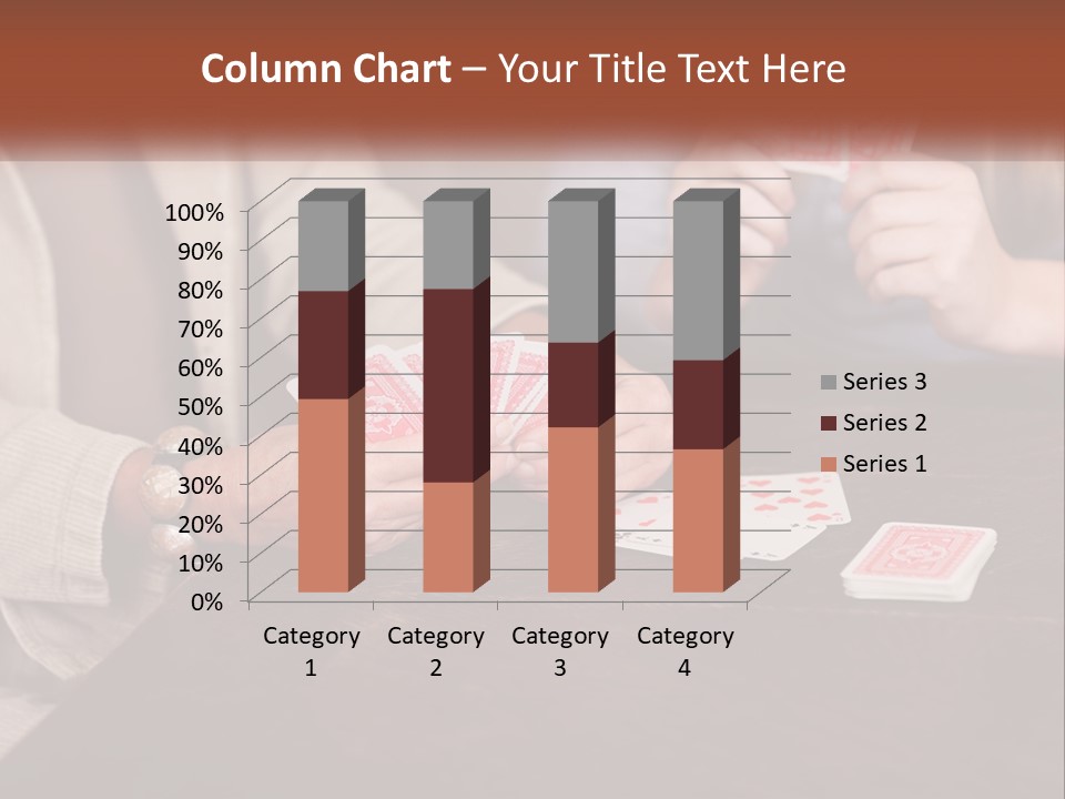 A Man And Woman Playing Cards On A Table PowerPoint Template