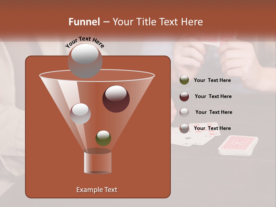 A Man And Woman Playing Cards On A Table PowerPoint Template