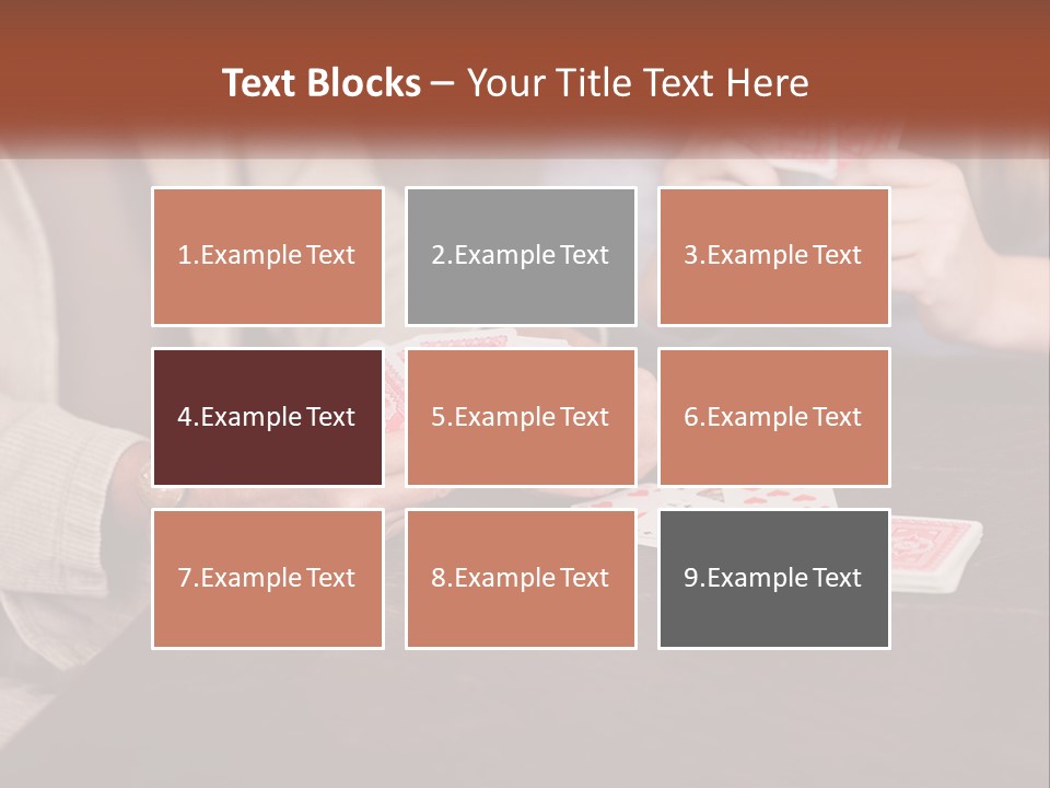 A Man And Woman Playing Cards On A Table PowerPoint Template