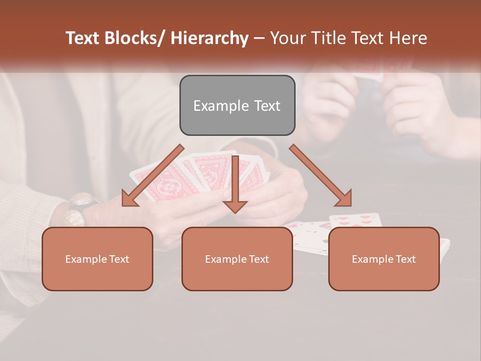 A Man And Woman Playing Cards On A Table PowerPoint Template