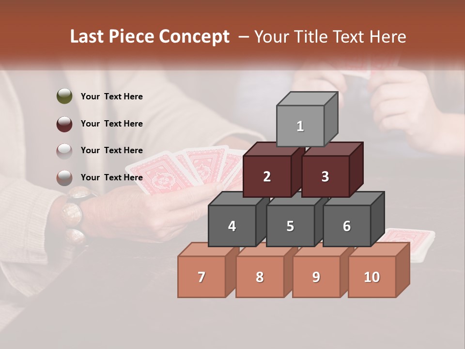 A Man And Woman Playing Cards On A Table PowerPoint Template