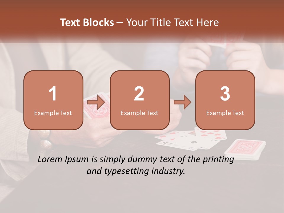 A Man And Woman Playing Cards On A Table PowerPoint Template