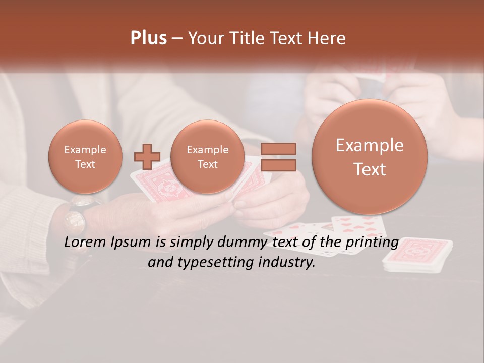 A Man And Woman Playing Cards On A Table PowerPoint Template