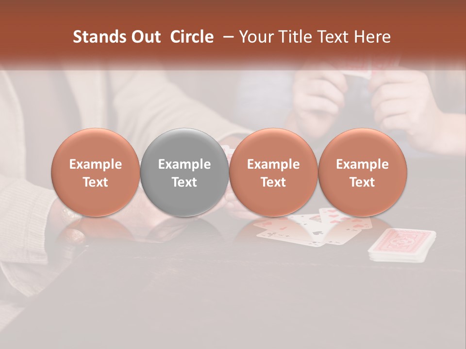 A Man And Woman Playing Cards On A Table PowerPoint Template